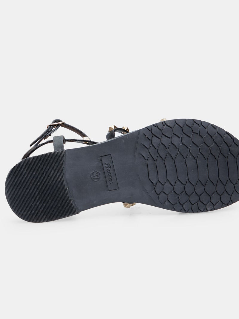Sandales avec clous BATA Noir - Kiabi