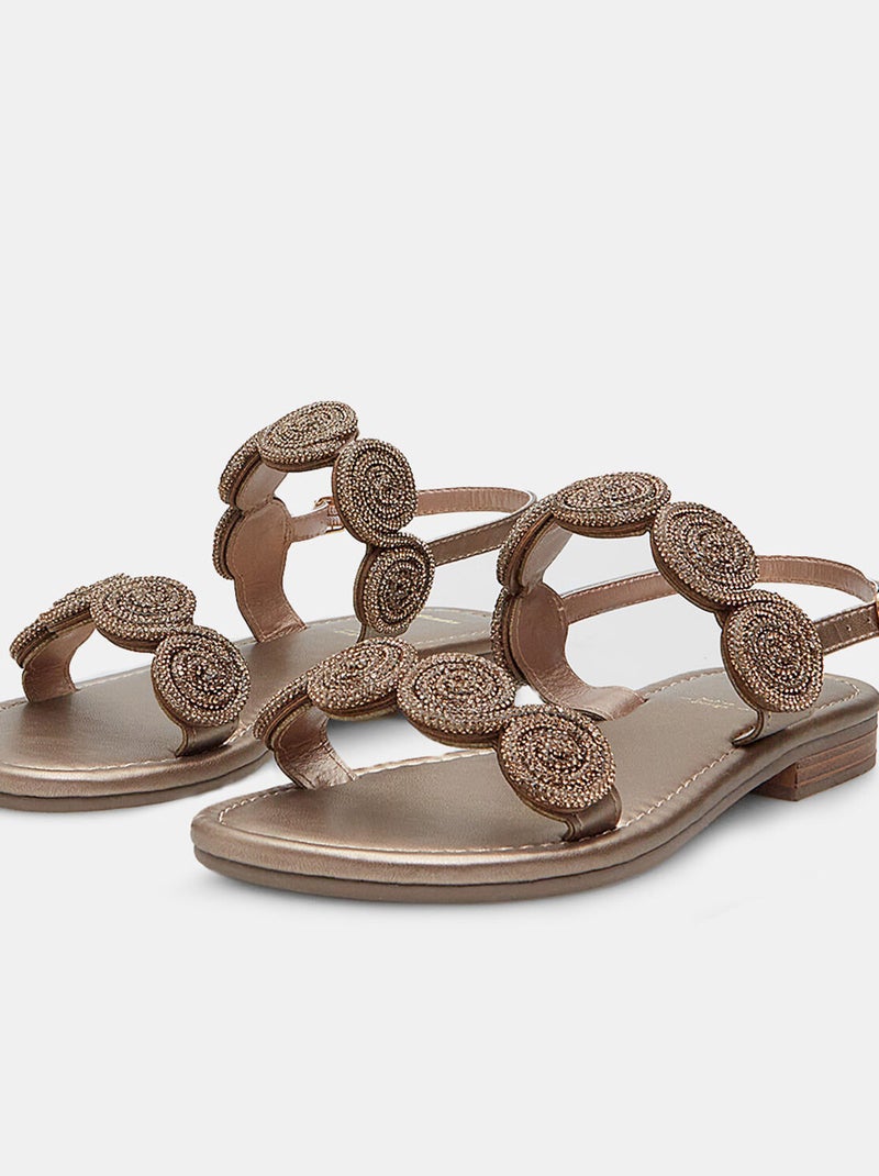 Sandales avec décorations BATA Bronze - Kiabi