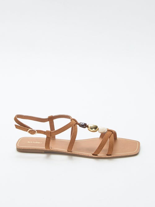 Sandales avec détails bijoux - Kiabi
