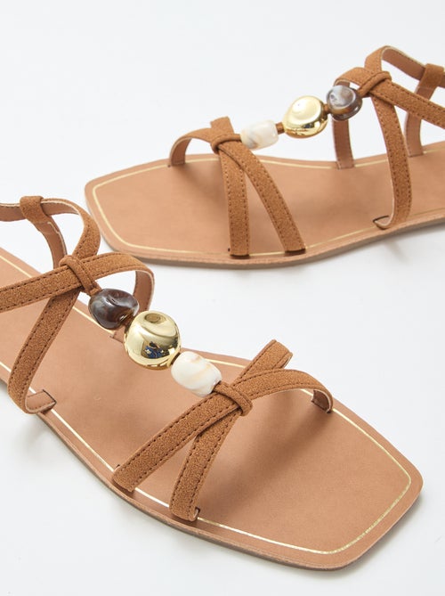 Sandales avec détails bijoux - Kiabi