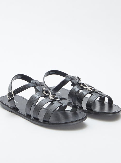 Sandales avec détails métalliques - Kiabi