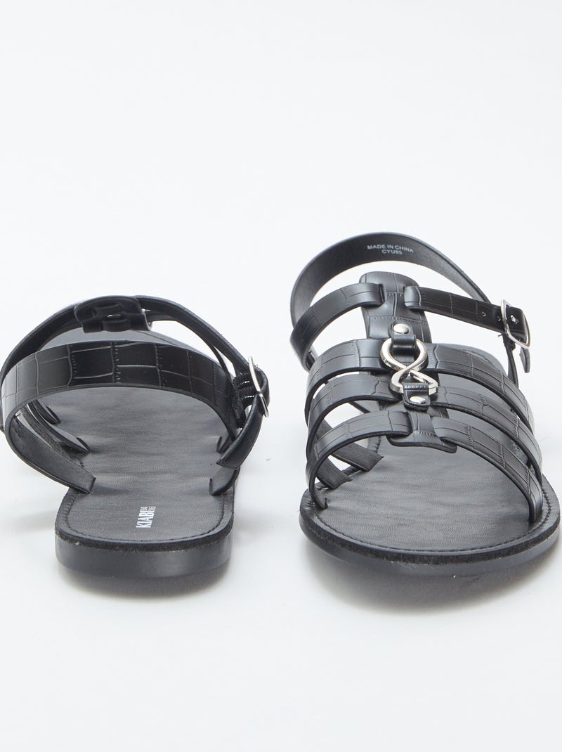Sandales avec détails métalliques NOIR - Kiabi