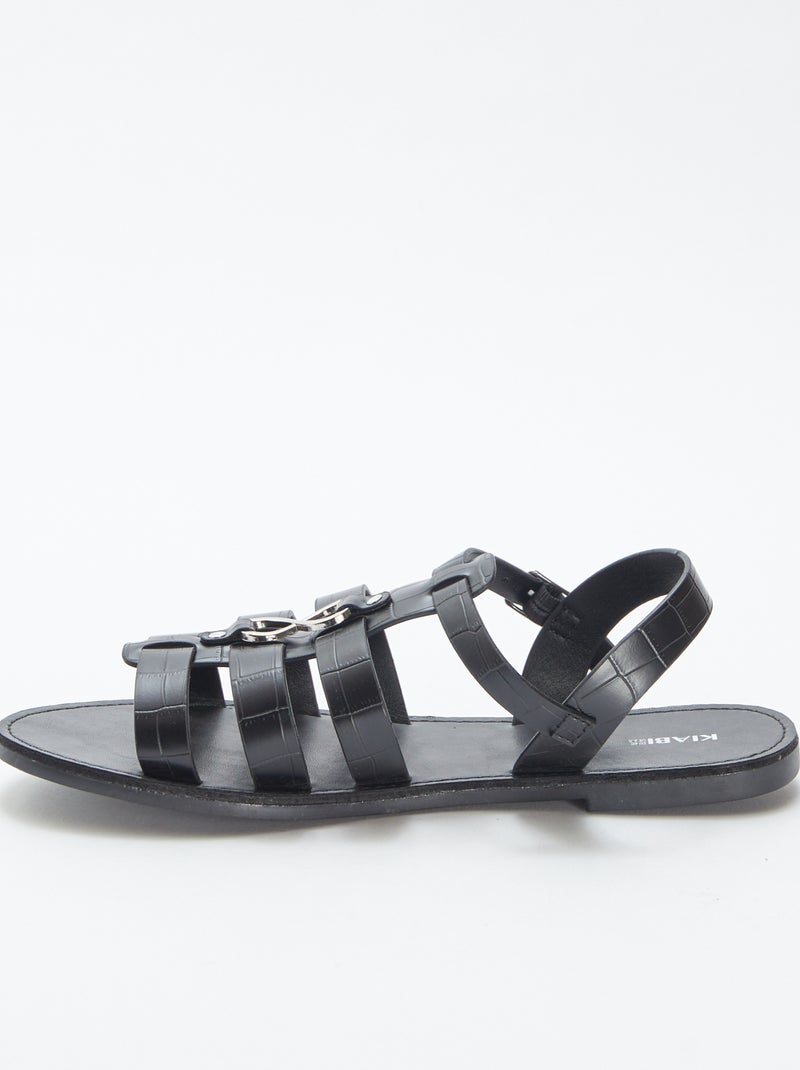 Sandales avec détails métalliques NOIR - Kiabi