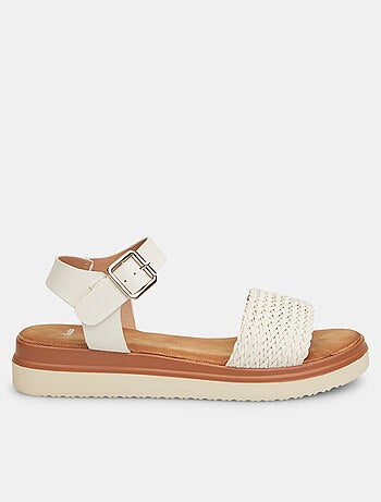 Sandales avec effet cuir tressé BATA