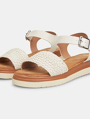 Sandales avec effet cuir tressé BATA