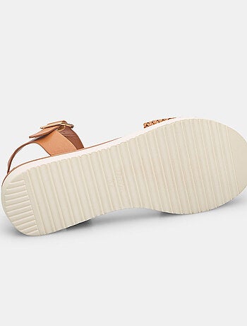 Sandales avec effet cuir tressé BATA