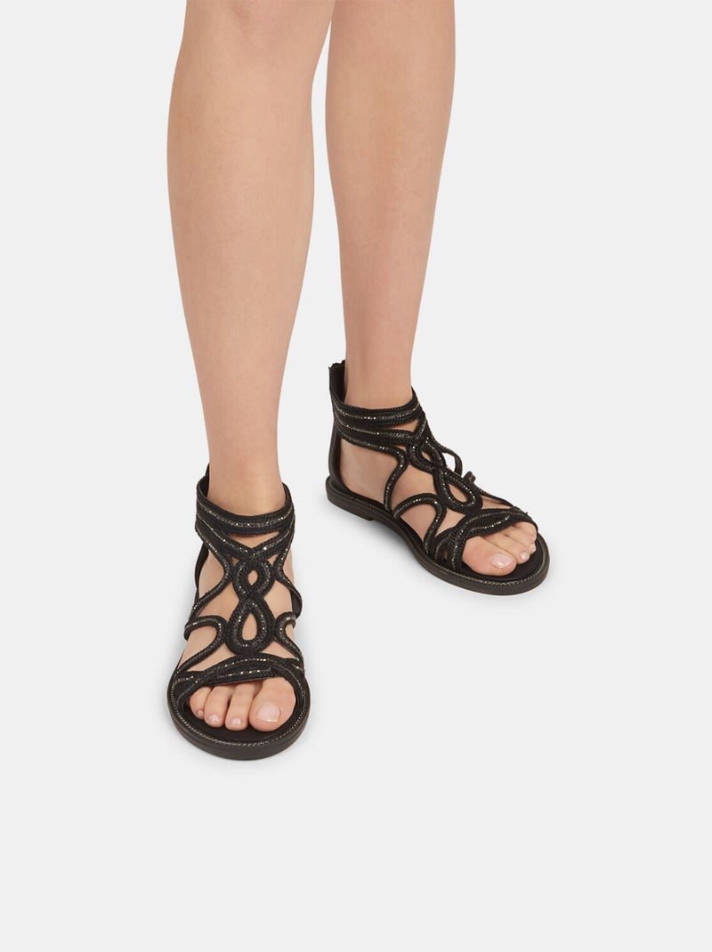 Sandales avec empiècement à la cheville BATA Noir - Kiabi