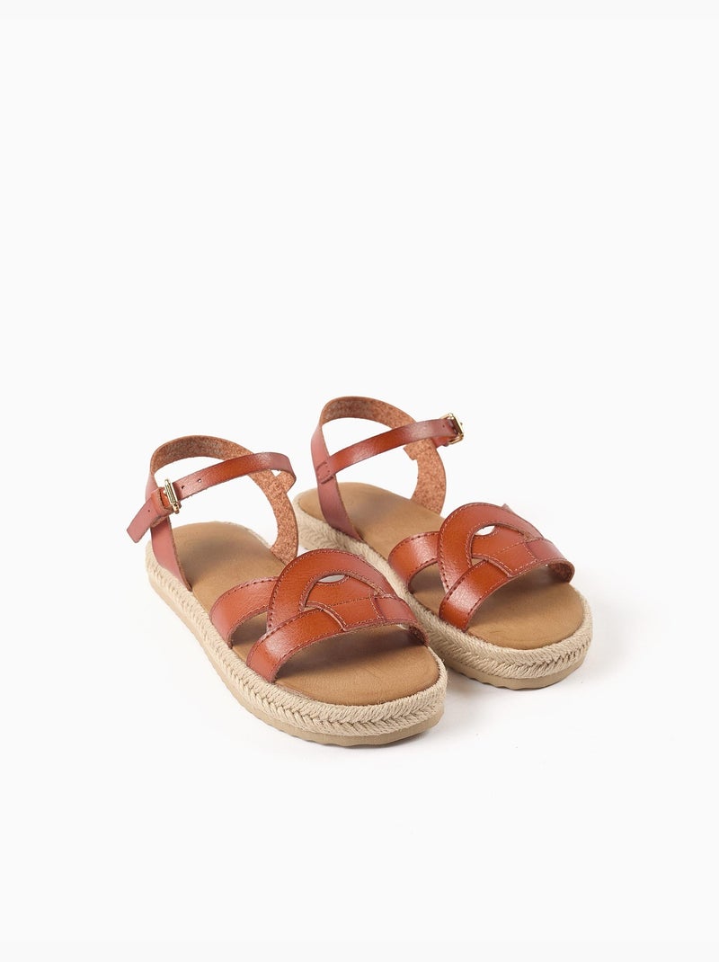 Sandales avec fermeture à boucle et rembourrage Beige - Kiabi