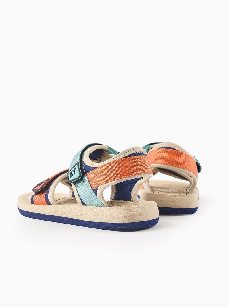 Sandales avec fermeture à scratch Bleu foncé - Kiabi