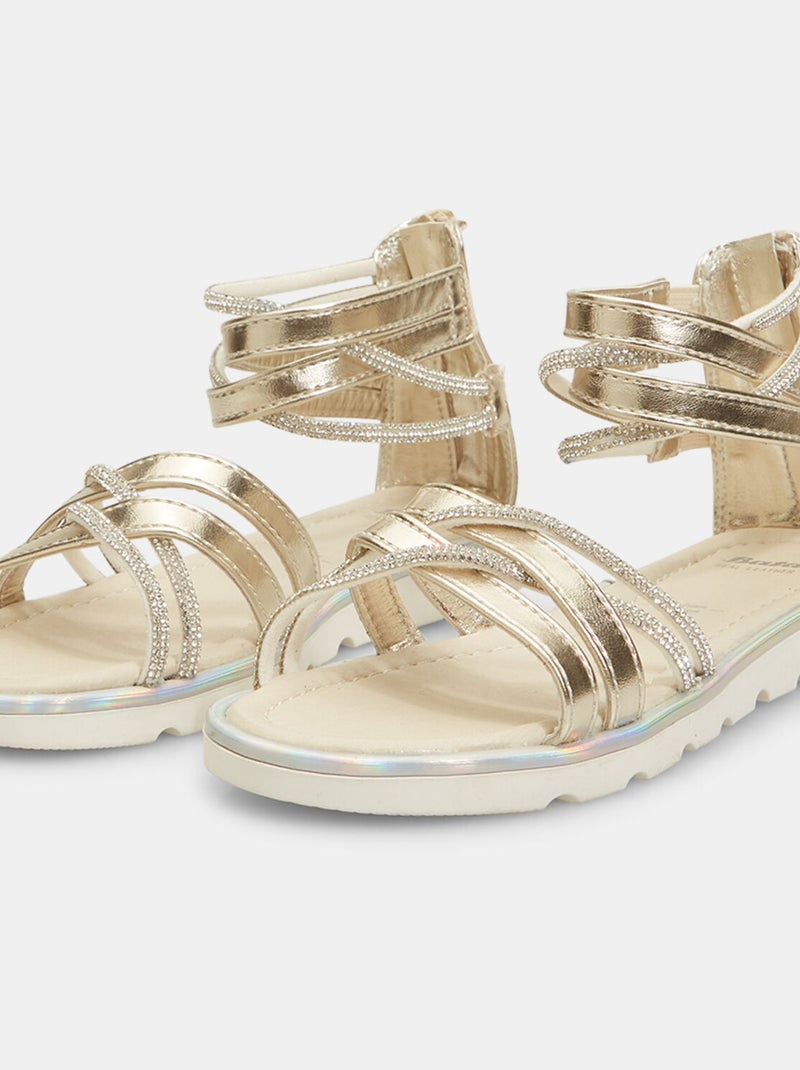 Sandales avec fermeture éclair BATA Doré/or - Kiabi