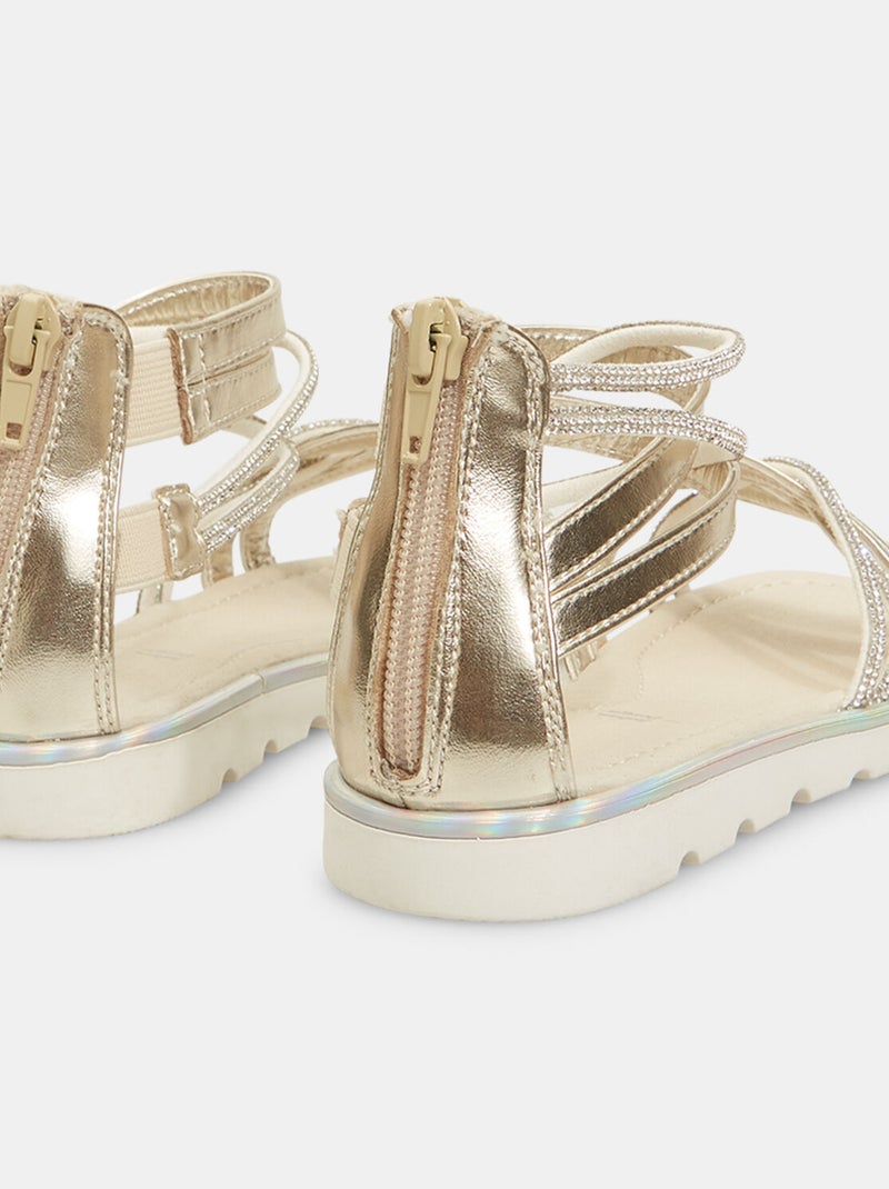 Sandales avec fermeture éclair BATA Doré/or - Kiabi