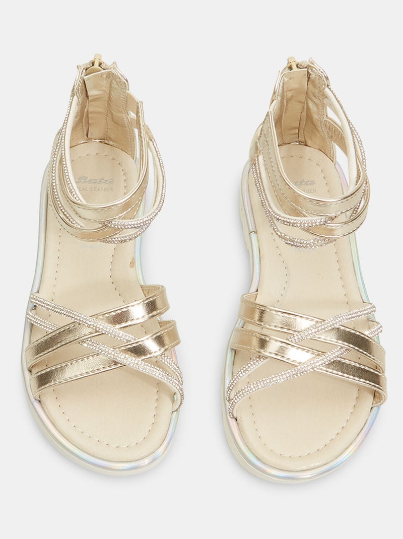 Sandales avec fermeture éclair BATA Doré/or - Kiabi