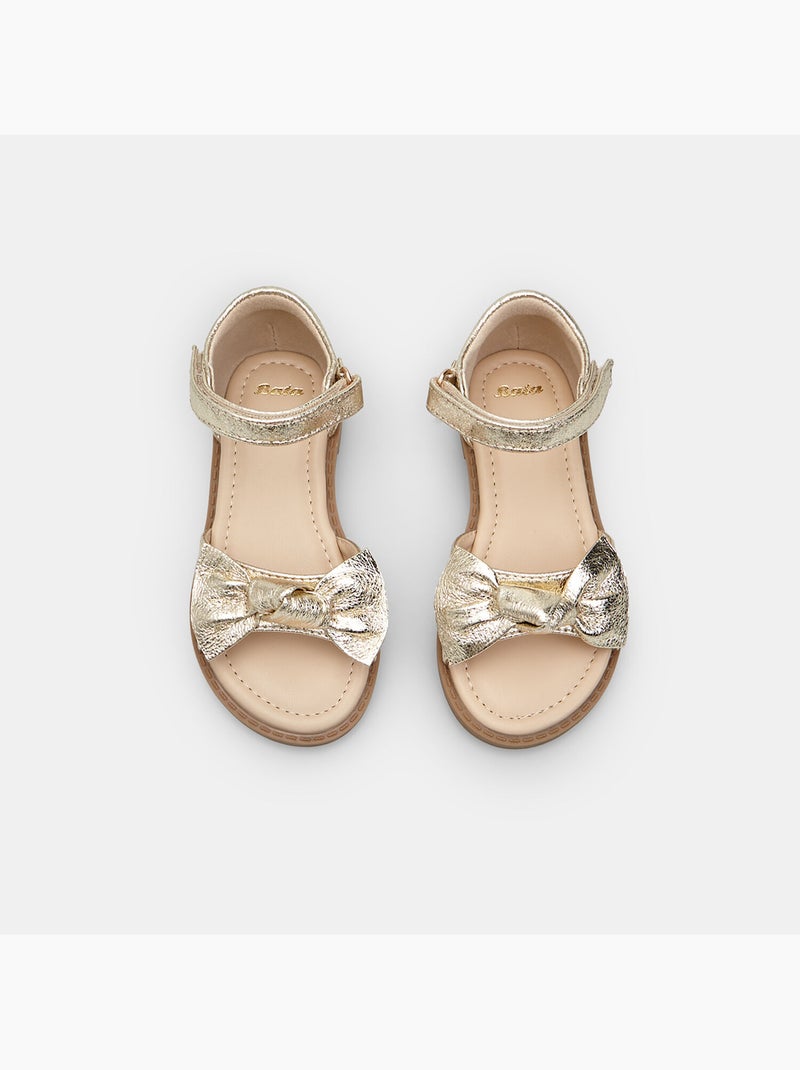 Sandales avec nœud Bata Doré/or - Kiabi