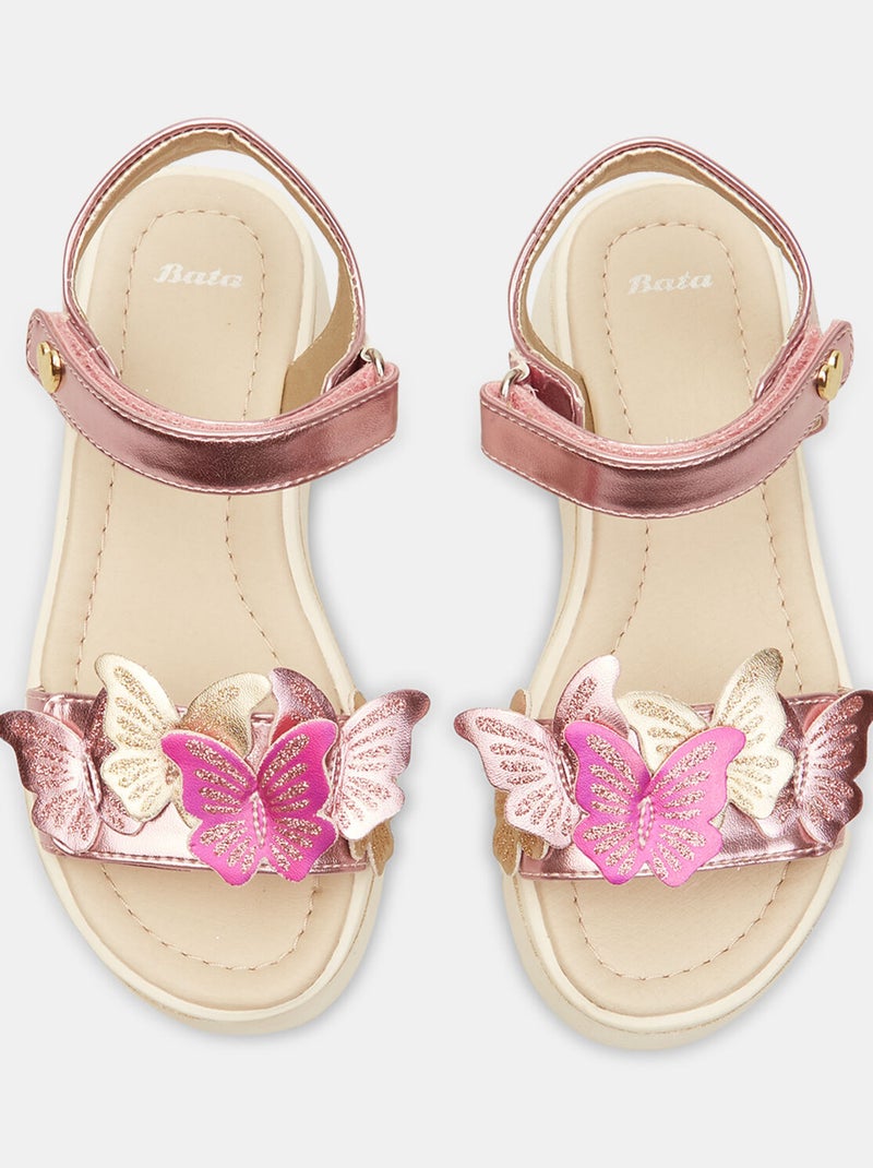 Sandales avec papillons BATA Rose - Kiabi