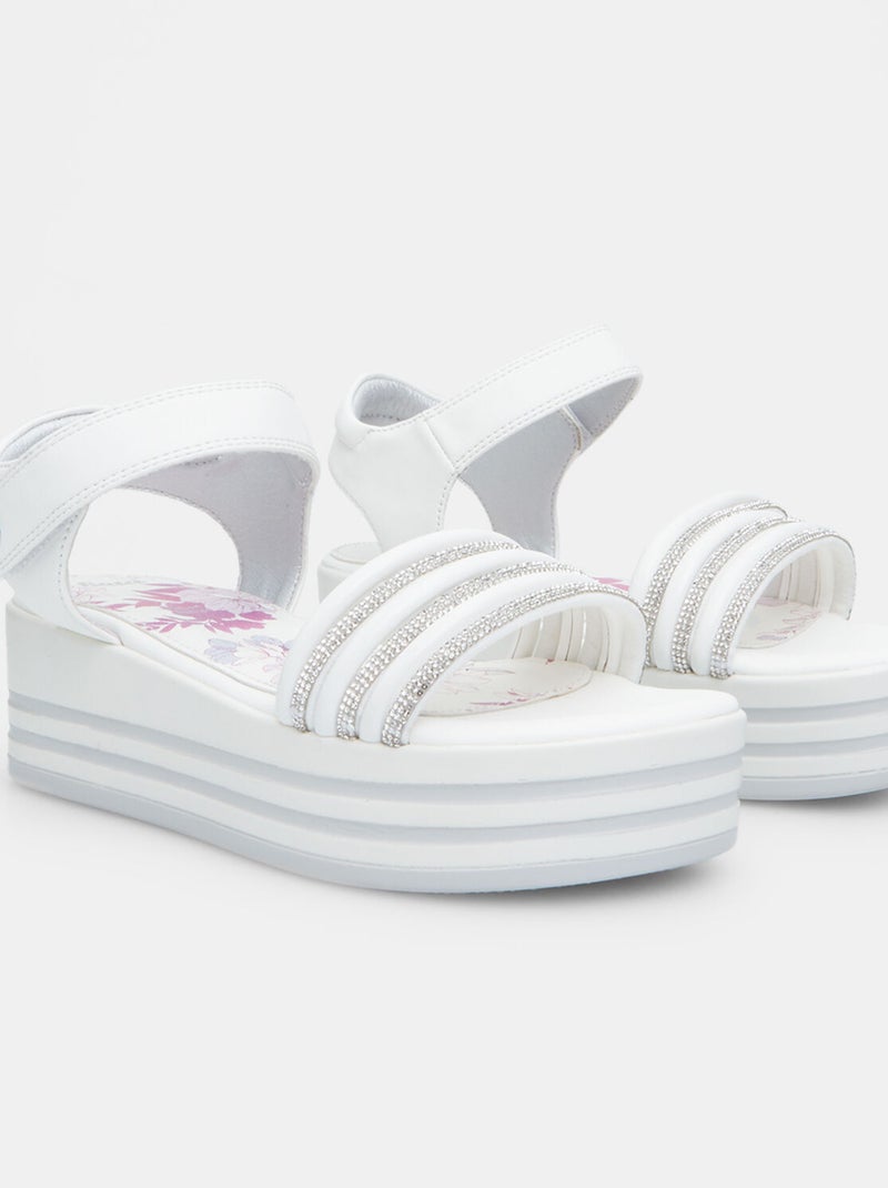 Sandales avec plateforme BATA Blanc - Kiabi