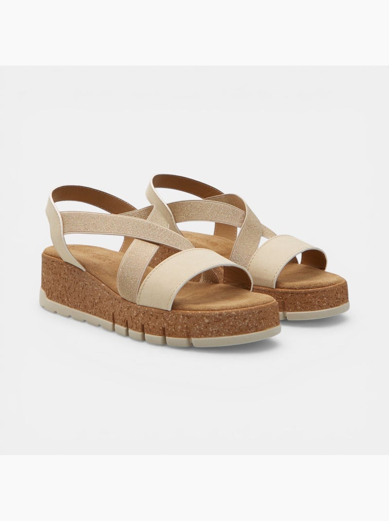 Sandales avec platform BATA Beige - Kiabi