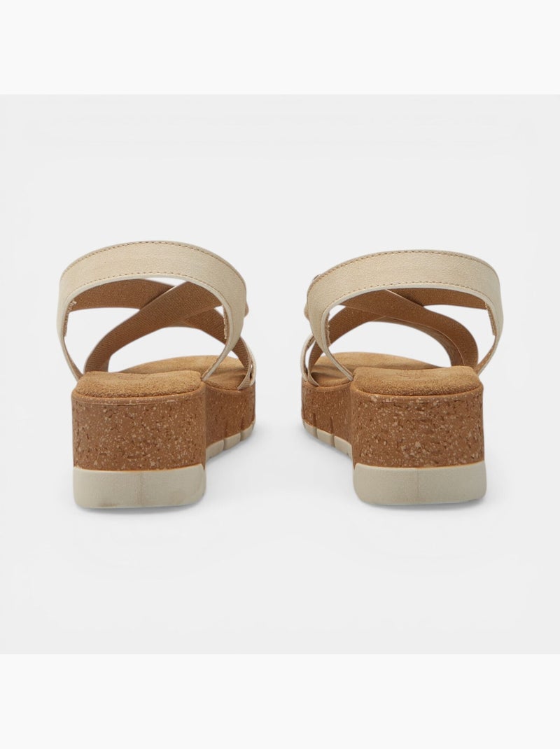 Sandales avec platform BATA Beige - Kiabi