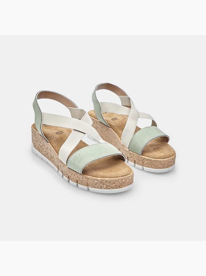 Sandales avec platform BATA Vert - Kiabi