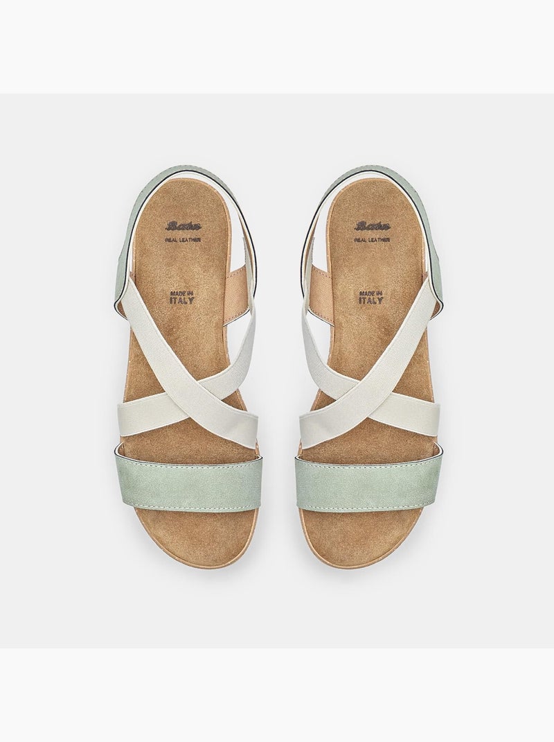 Sandales avec platform BATA Vert - Kiabi