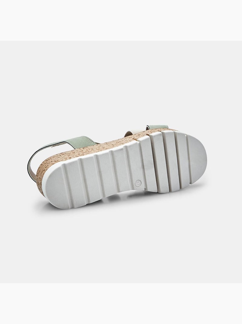 Sandales avec platform BATA Vert - Kiabi