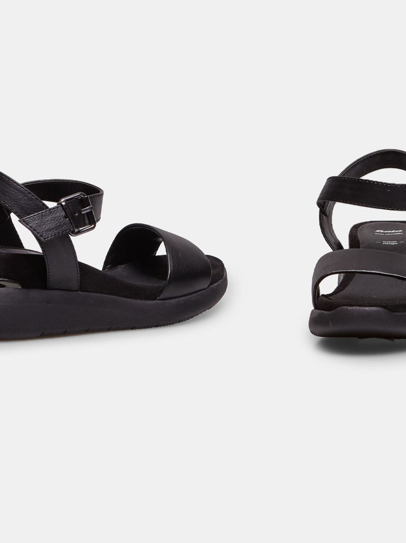 Sandales avec semelle confort BATA Noir - Kiabi