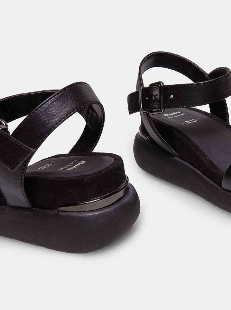 Sandales avec semelle confort BATA Noir - Kiabi