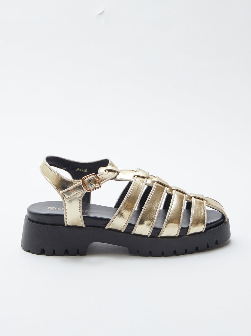 Sandales avec semelle crantée BEIGE - Kiabi