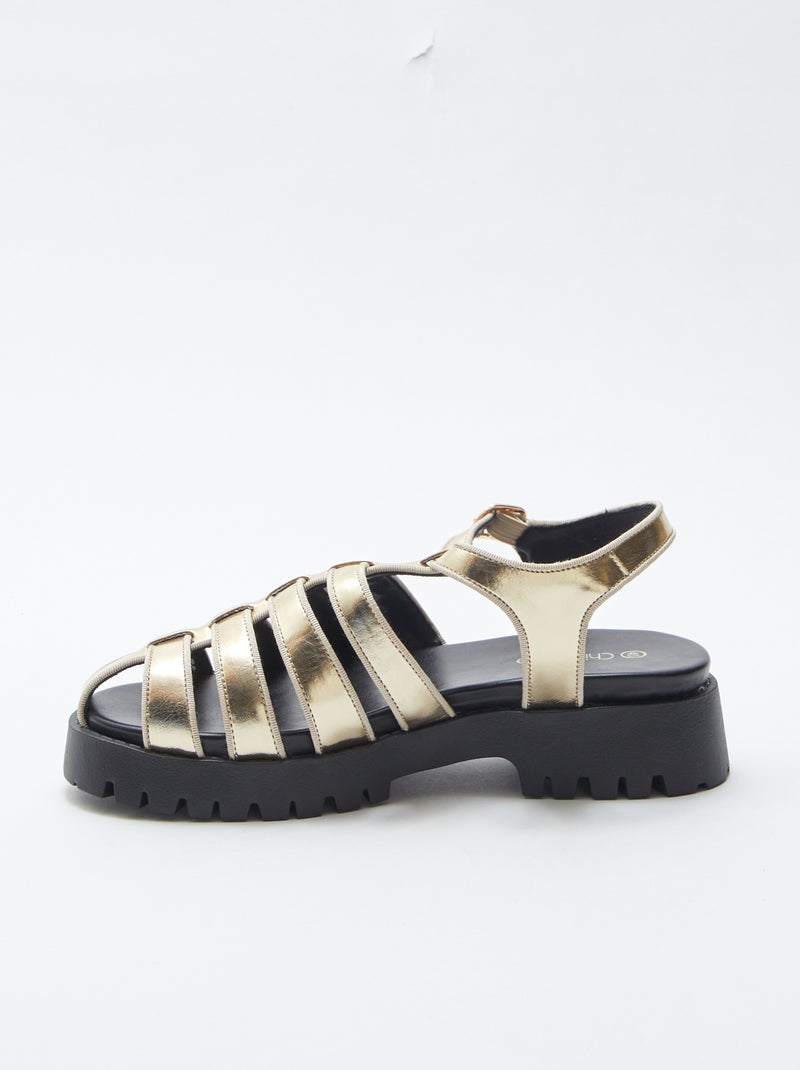 Sandales avec semelle crantée BEIGE - Kiabi