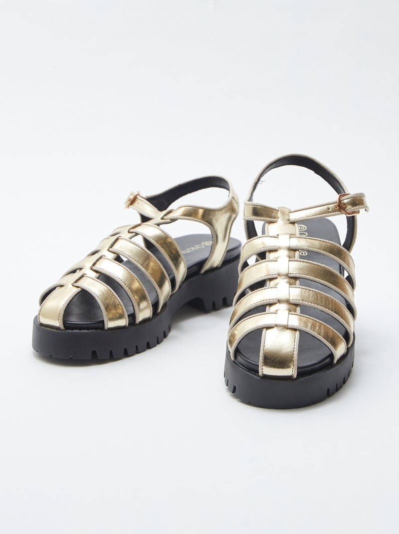 Sandales avec semelle crantée BEIGE - Kiabi