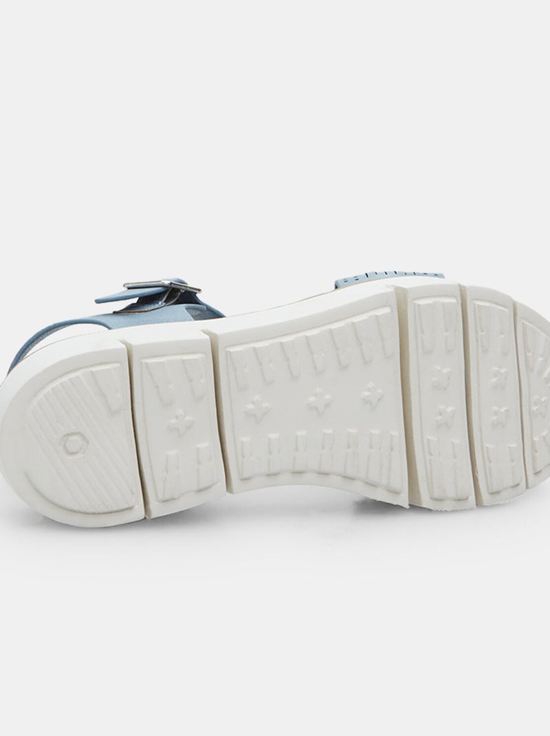 Sandales avec semelle plate-forme de 4 cm BATA Bleu - Kiabi