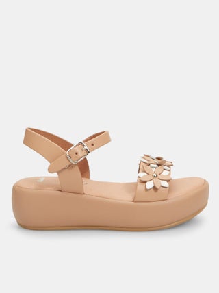 Sandales avec semelle plateforme et fleurs BATA