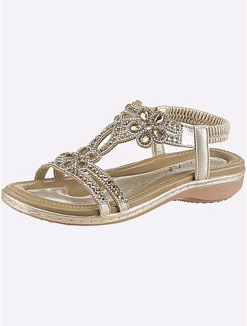 Sandales avec strass et élastique à l'arrière - Taille standard - Helline
