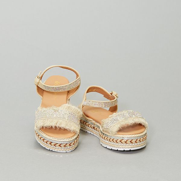 Sandales Tendance pour Fille avec Boucle et Franges