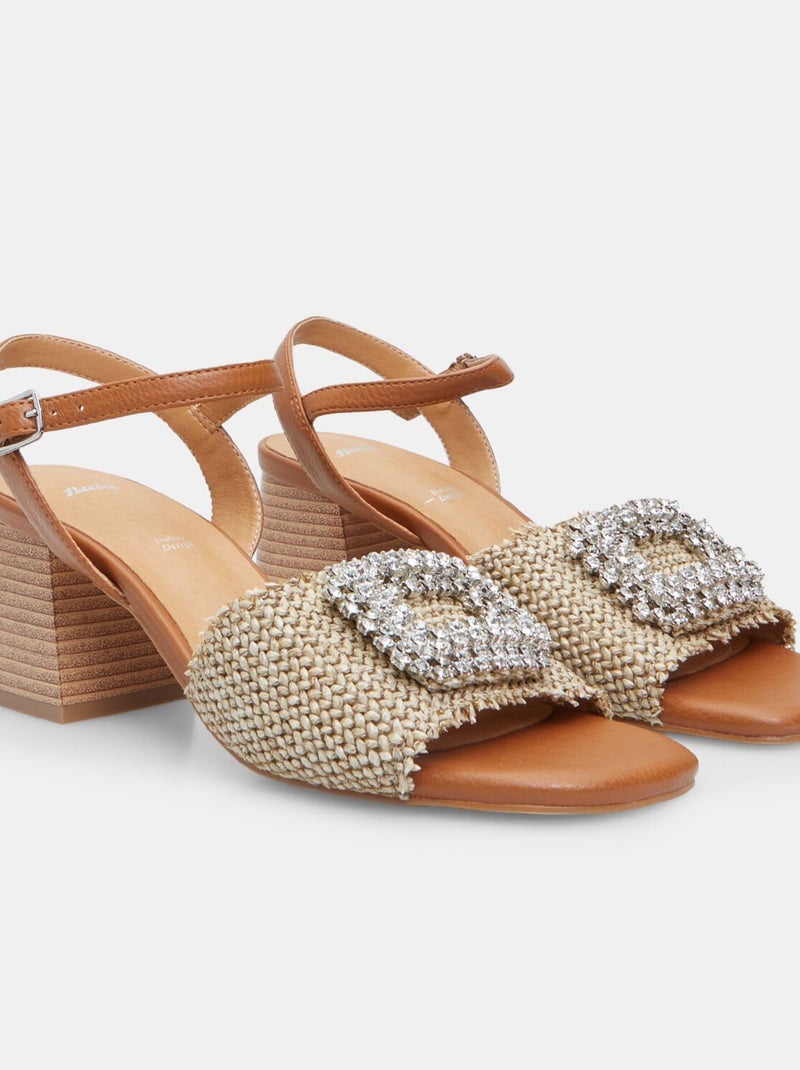 Sandales avec talon 6 cm BATA Beige - Kiabi