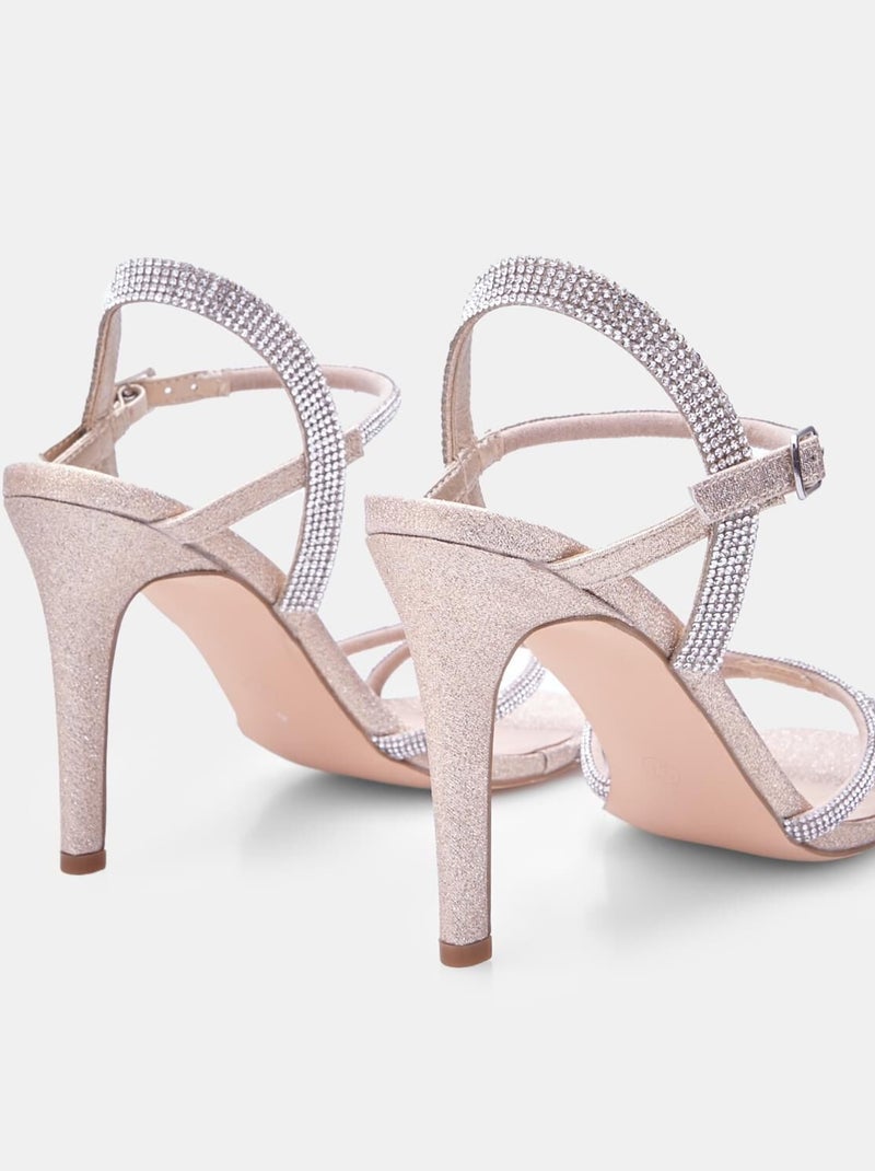 Sandales avec talon BATA Beige - Kiabi