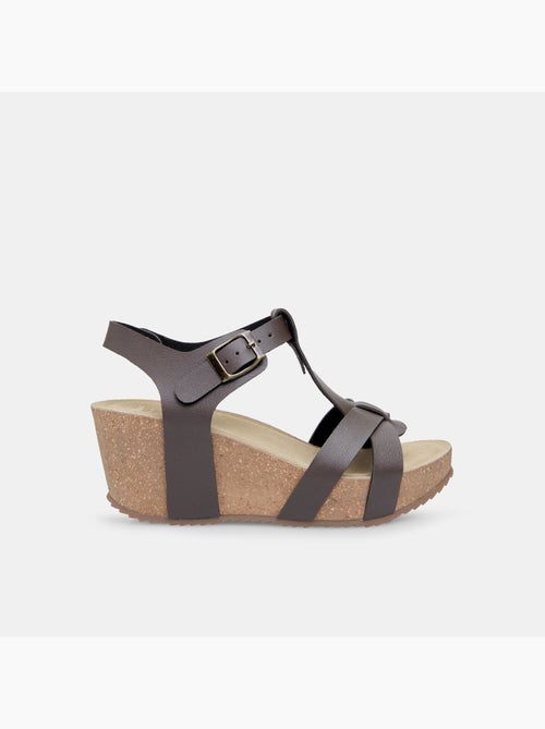 Sandales avec talon compensé de 6 cm BATA - Kiabi Sandales avec talon compensé de 6 cm BATA - Kiabi