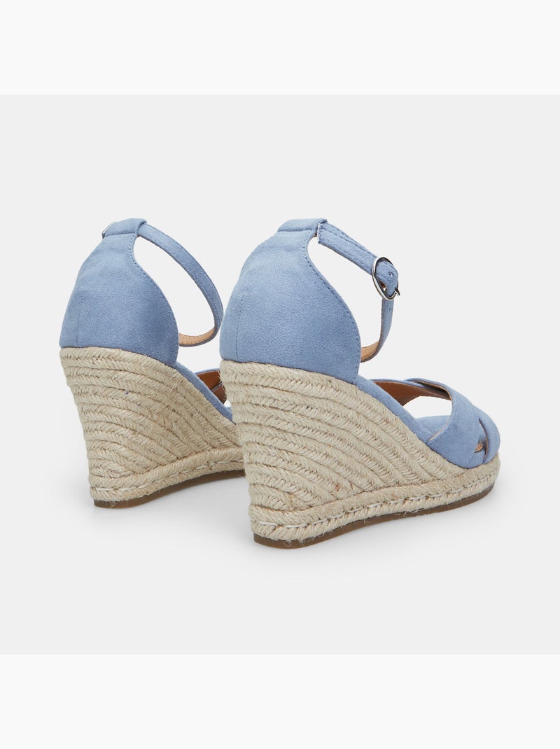 Sandales avec talon compensé de 9 cm BATA Bleu - Kiabi
