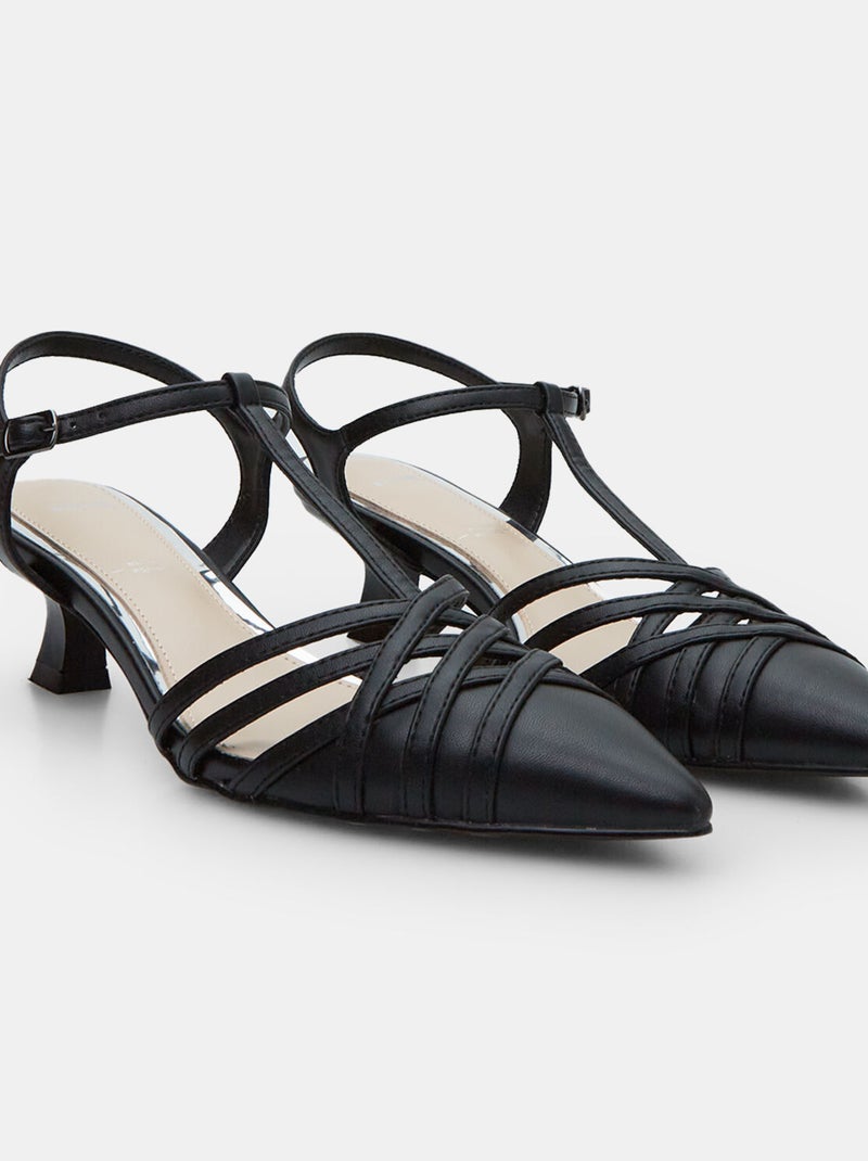 Sandales avec talon de 4,5 cm BATA Noir - Kiabi