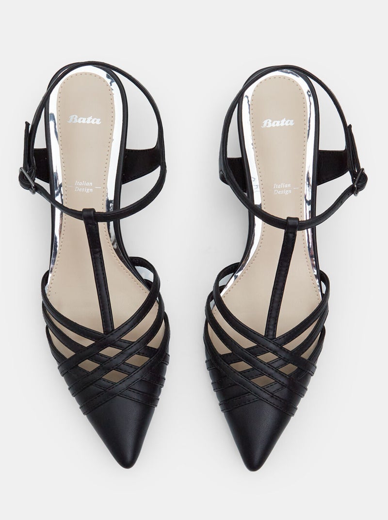 Sandales avec talon de 4,5 cm BATA Noir - Kiabi