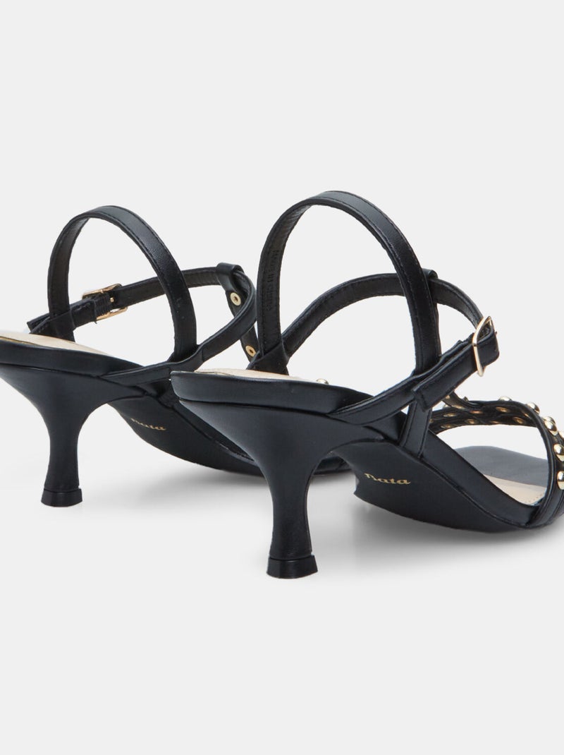 Sandales avec talon de 6 cm BATA Noir - Kiabi