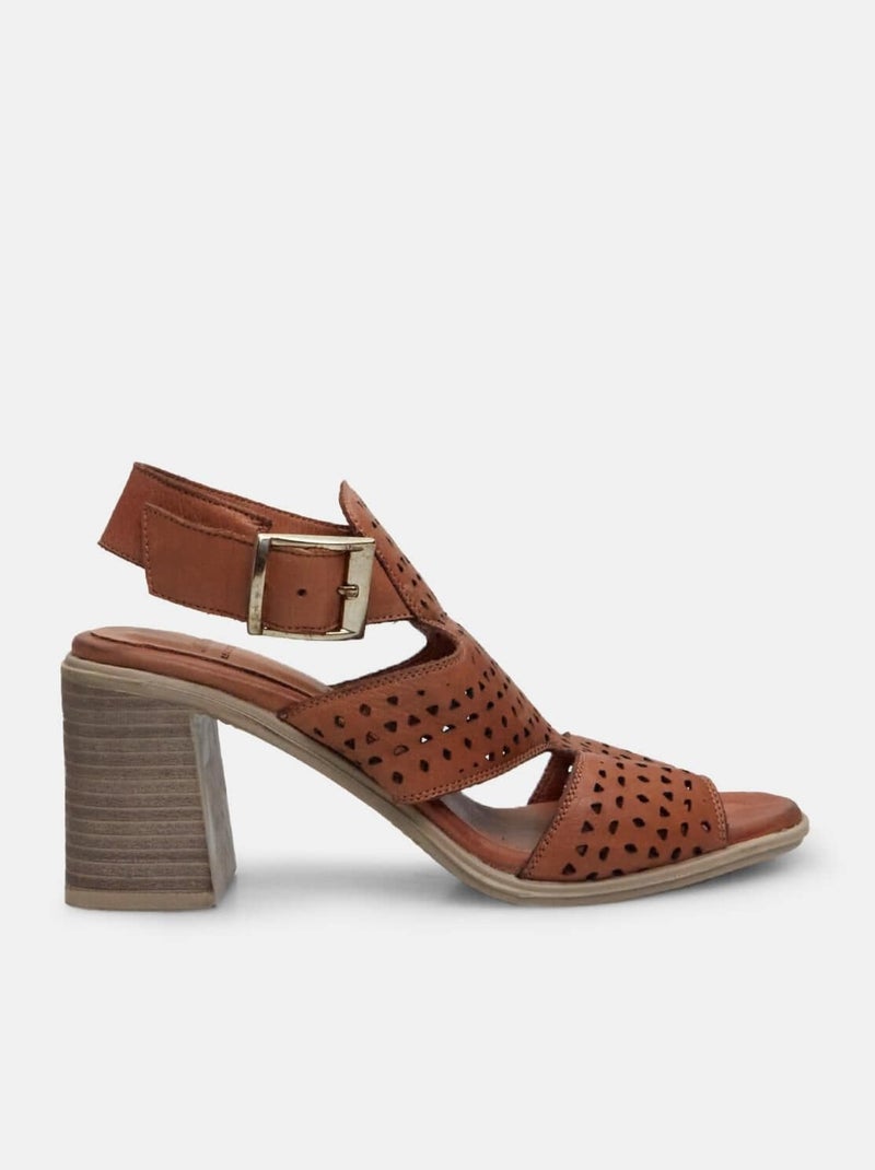 Sandales avec talon de 7 cm BATA Marron - Kiabi