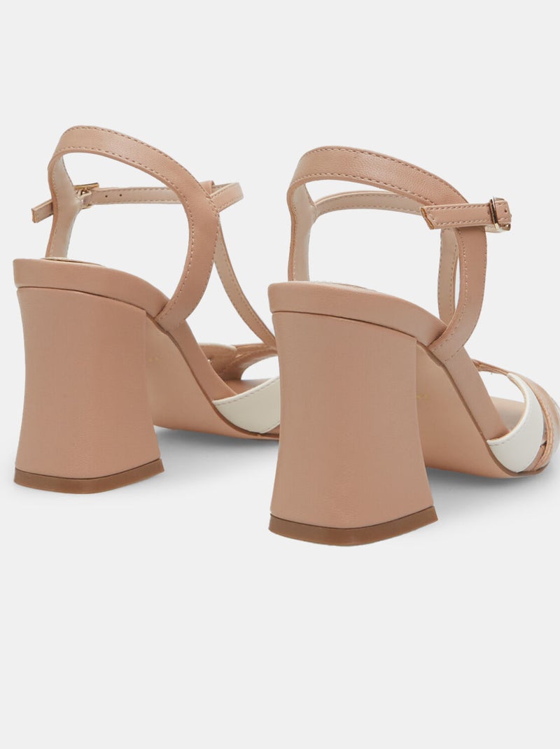 Sandales avec talon de 7,5 cm BATA Beige - Kiabi