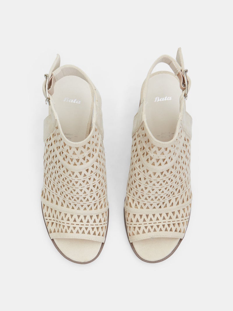 Sandales avec talon de 8 cm BATA Beige - Kiabi