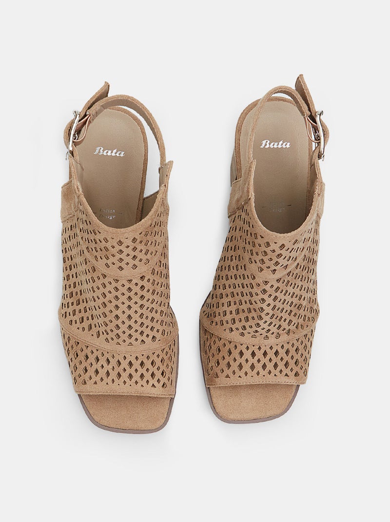 Sandales avec talon de 8 cm BATA Beige - Kiabi