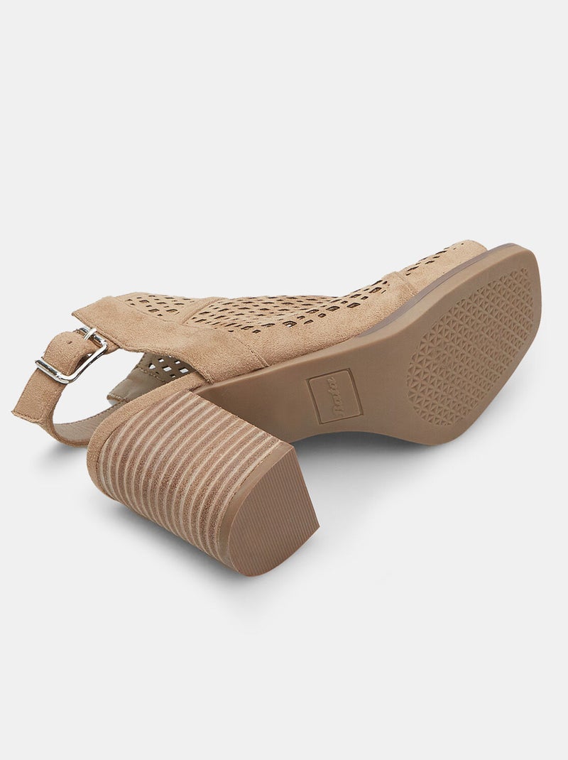 Sandales avec talon de 8 cm BATA Beige - Kiabi