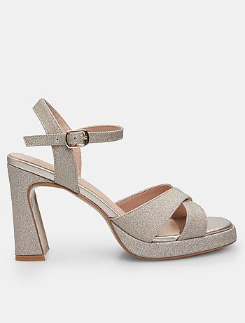 Sandales avec talon de 9 cm et plateau de 1,5 cm BATA