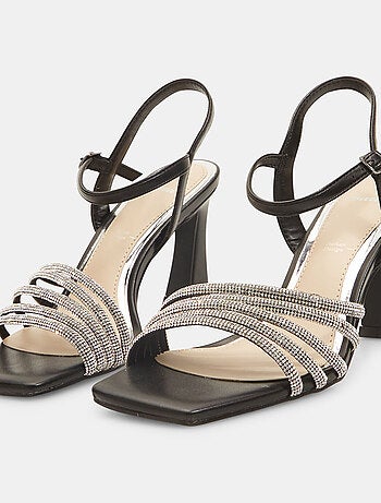 Sandales avec talon et strass BATA