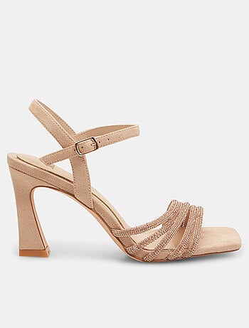 Sandales avec talon et strass BATA