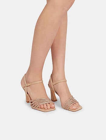 Sandales avec talon et strass BATA