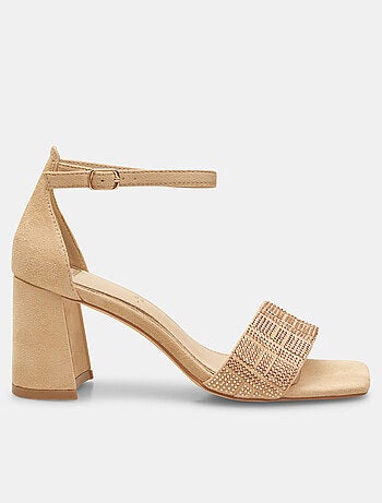 Sandales avec talon et strass BATA
